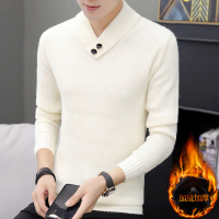 BaLuoShang秋冬季毛衣毛绒针织衫男加绒加厚保暖上衣修身潮流内搭打底小衫毛衣
