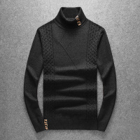BaLuoShang欧洲站冬季新款男式高领毛衣潮流加厚保暖毛衫男时尚打底针织衫毛衣