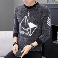 BaLuoShang新款海马毛毛衣男加厚外套个性毛绒青年保暖男装长袖针织打底衫潮毛衣