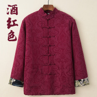 BaLuoShang花复古中老年棉衣男中国风唐装冬季棉服爸爸外套冬装棉袄上衣棉衣