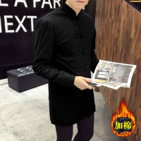 BaLuoShang冬季棉服唐装男青年加厚灯芯绒外套中山装中国风加厚棉衣盘扣棉袄棉衣