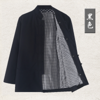 BaLuoShang老年人冬装外穿棉衣加厚棉花棉袄男式盘扣爷爷唐装棉服爸爸可拆卸棉衣