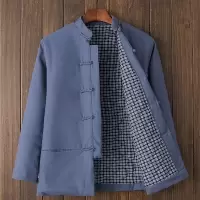 BaLuoShang中老年棉衣男爸爸棉服冬装加厚保暖居家休闲棉袄中式唐装汉服外套棉衣
