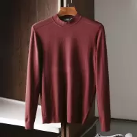 BaLuoShang自留2件 半高领打底衫男士纯色针织衫秋季青年时尚休闲毛衣套头衫毛衣