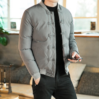 BaLuoShang中国风秋冬季古风外套棉衣棉服男士青年唐装棉袄中山装古装居士服棉衣