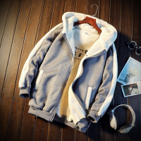 BaLuoShang韩版潮流羔毛绒棉衣男士加厚保暖宽松连帽棉服冬季外套学生棉袄棉衣