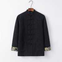 BaLuoShang冬季中国风唐装棉袄男加厚棉衣中式中老年盘扣外套复古爸爸棉服男棉衣