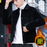 BaLuoShang男士休闲毛呢外套韩版潮流秋冬季2020年新款潮牌短款呢子大衣夹克风衣