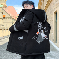 BaLuoShang冬季羽绒棉服男初中高中学生外套冬装棉袄2020年新款潮青少年棉衣风衣