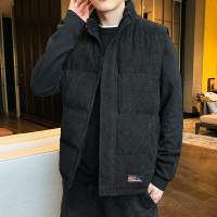 BaLuoShang男士马甲秋冬季潮流羽绒棉服背心加厚保暖潮牌外穿灯芯绒棉衣外套风衣