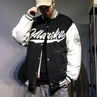 BaLuoShang棒球服棉服男情侣潮牌外套大码加肥加大美式棉衣夹克加厚秋冬季风衣