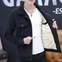 BaLuoShang2020春秋装外套牛仔夹克灯芯绒男士潮流衣服男加绒翻领工装上衣风衣