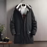 BaLuoShang中长款棉衣男士冬季外套羽绒棉服2020新款加绒加厚潮流冬装棉袄棉衣