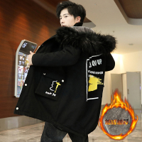 BaLuoShang初中学生帅气14加厚加绒派克服16岁高中12男孩15棉衣18秋冬装棉服棉衣