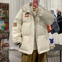 BaLuoShang@ 棉衣男外套2020年冬季新款pu皮棉服宽松潮牌加厚棉袄棉衣