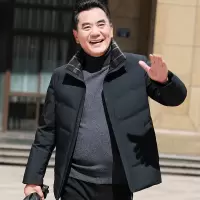 BaLuoShang中年男士羽绒棉服冬季短款宽松爸爸冬装棉衣外套加厚2020新款潮流棉衣