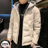 BaLuoShang男士羽绒服2020青少年新款秋冬季连帽中长款潮牌帅气轻薄短款外套棉衣
