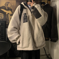 BaLuoShang羔毛外套男士情侣冬季羔绒棉衣宽松加厚棉服港风棉袄棉衣