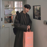 BaLuoShangMRCYC冬季加厚毛呢大衣男中长款风衣过膝韩版呢子外套双面呢大衣毛呢大衣