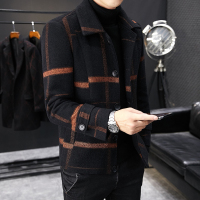 BaLuoShang秋冬季毛呢大衣男士中长款韩版潮流英伦呢子外套青年时尚休闲风衣毛呢大衣