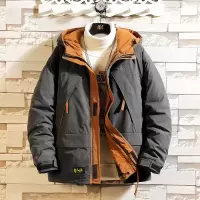 BaLuoShang工装棉衣男2020年冬季加厚保暖潮流宽松棉服日系连帽棉袄棉衣