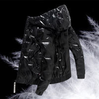 BaLuoShang亮面羽绒服2020年新款潮牌免洗青少年短款冬季潮流韩版男生上衣服棉衣