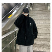 BaLuoShan侣棉服男羔绒外套冬季加厚棉衣软糯毛绒加厚加绒韩版潮流宽松棉衣