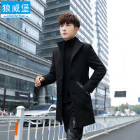 BaLuoShang2020秋冬季韩版潮流毛呢大衣男士风衣中长款呢子痞帅气外套男装毛呢大衣
