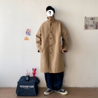BaLuoShang毛呢大衣男冬季新款韩版帅气休闲中长款外套潮流百搭港风呢子风衣毛呢大衣