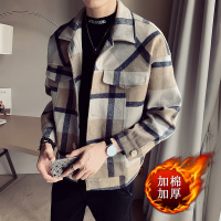 BaLuoShang2020秋冬季新款风衣男短款宽松毛呢大衣韩版潮流帅气呢子夹克外套毛呢大衣
