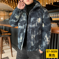 BaLuoShang秋冬季新款羽绒棉服男士日版潮流加绒加厚外套迷彩棉衣棉袄子冬装棉衣