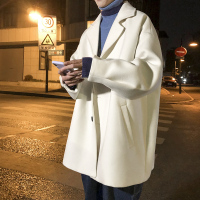 BaLuoShang毛呢大衣男中长款宽松呢子风衣外套韩版潮流百搭秋冬新款毛昵褂子毛呢大衣