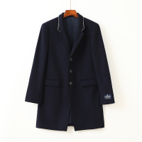 BaLuoShang包邮~[柒]中长款百搭毛呢大衣冬装2020年新款折扣男装毛呢大衣