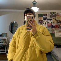 BaLuoShang加厚棉衣男士冬季新款宽松潮流韩版棉服纯色保暖学生休闲翻领外套棉衣