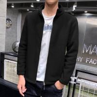 BaLuoShang男款颗粒绒外套加绒拉链卫衣男士加厚不带帽子运动冬季无帽抓绒衣卫衣