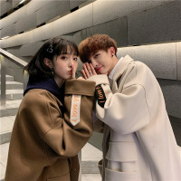 BaLuoShang毛呢大衣男士中长款秋冬季加厚呢子外套宽松2020年新款风衣情侣装毛呢大衣