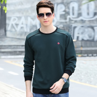BaLuoShang秋冬季加绒新款圆领长袖T恤男装运动宽松棉质潮牌休闲套头卫衣男卫衣