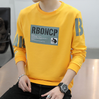 BaLuoShang男士长袖t恤冬季潮牌tee宽松上衣服秋装加绒加厚男装秋衣保暖卫衣卫衣