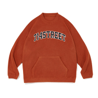 BaLuoShang714street摇粒绒刺绣男士卫衣2020秋冬款加绒加厚情侣潮流上衣卫衣