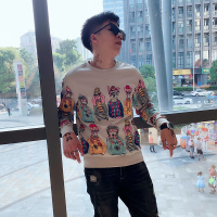 BaLuoShang秋季男卫衣长袖t恤套头潮流圆领网红潮牌快手帅气les时尚休闲外套卫衣