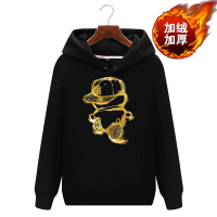 BaLuoShang加绒卫衣男连帽学生情侣冬装高中初中带帽潮流运动套装男生秋冬款卫衣