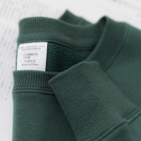 BaLuoShang360g墨绿色深绿圆领卫衣男青苔绿橄榄绿加绒纯色宽松情侣打底上衣卫衣