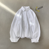 BaLuoShang网红很仙的纯色衬衫男长袖韩版潮流痞帅衬衣帅气百搭港风慵懒外套衬衫