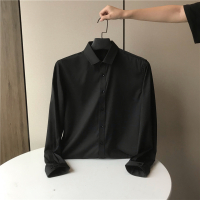 BaLuoShang堂吉柯德 一线福利! 秋季免烫弹力秋季时尚尖领纯色天丝男士衬衫衬衫