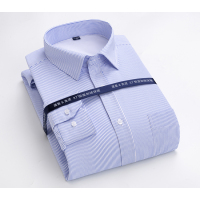 BaLuoShang前方男士长袖衬衫 加绒加厚保暖免烫衬衣 冬季白色蓝色商务职业装衬衫