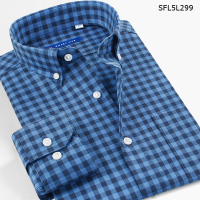 BaLuoShang秋冬加厚格子衬衫男磨毛休闲衬衣修身免烫法兰绒保暖衬衫潮流衬衫