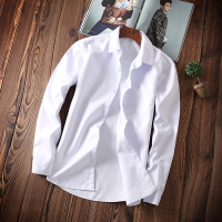 BaLuoShang男士保暖衬衫男长袖加绒加厚冬季韩版修身潮青少年秋季休闲白衬衣衬衫