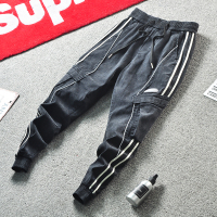 BaLuoShang韩版潮流休闲牛仔小脚裤秋冬新款百搭修身束脚裤网红同款哈伦裤男牛仔裤