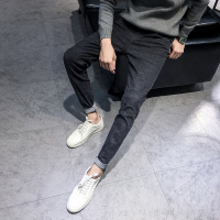 BaLuoShang牛仔裤男秋季新款韩版潮流2020男士弹力修身小脚休闲长裤子男潮牌牛仔裤