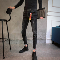 BaLuoShang牛仔裤男秋季修身小脚裤男士九分裤韩版显瘦休闲百搭潮牌长裤子男牛仔裤